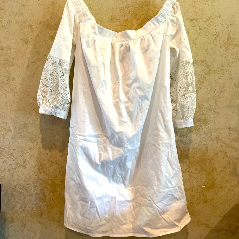 White off the shoulder dress